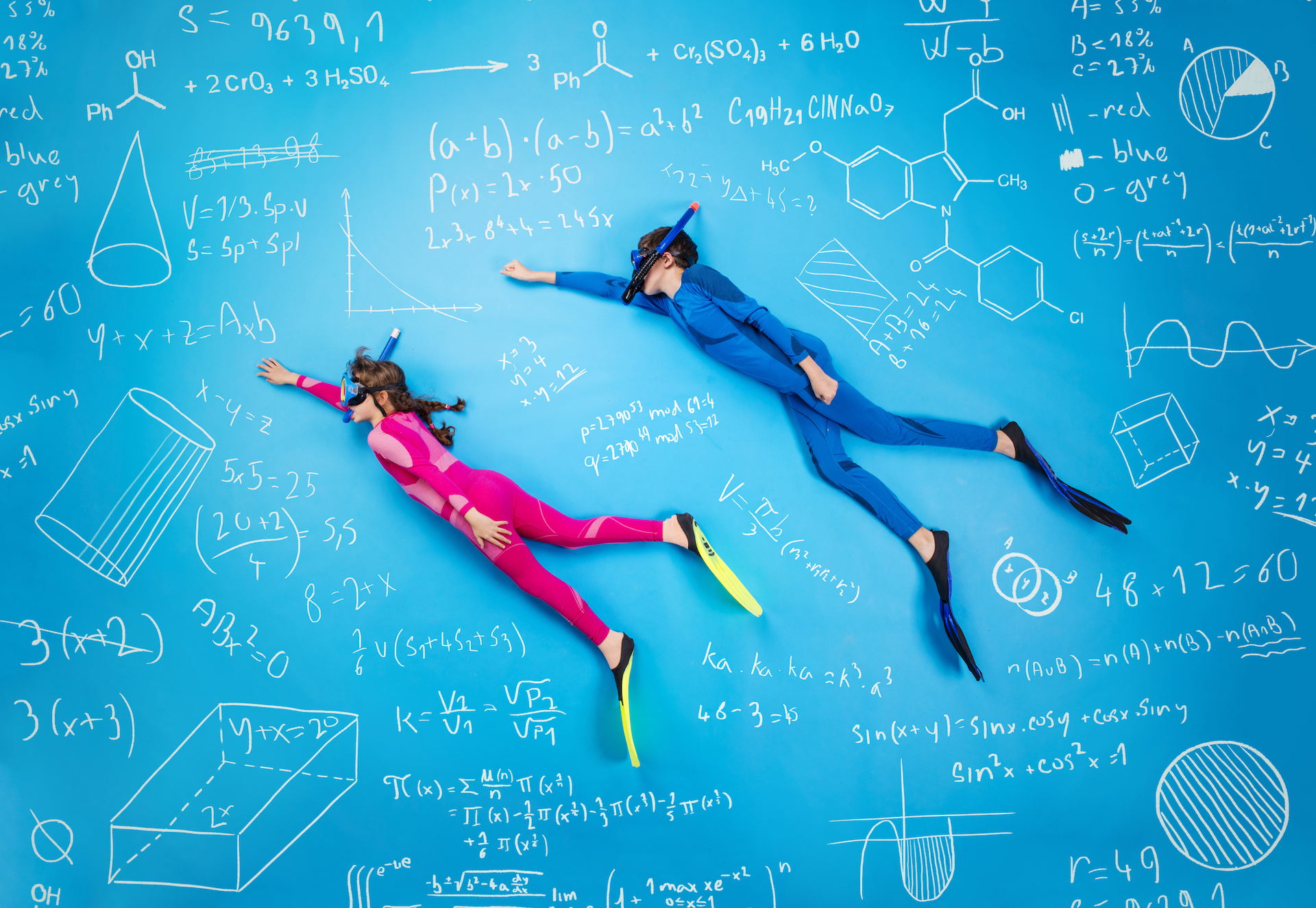 Child scuba divers